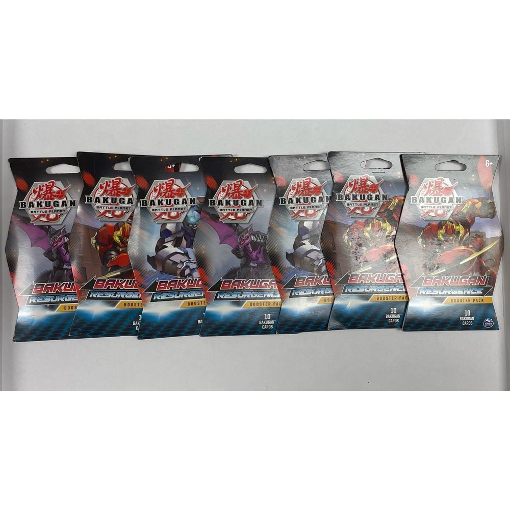 New Bakugan Battle Planet Resurgence Booster Packs-7 Packs‎ Sealed